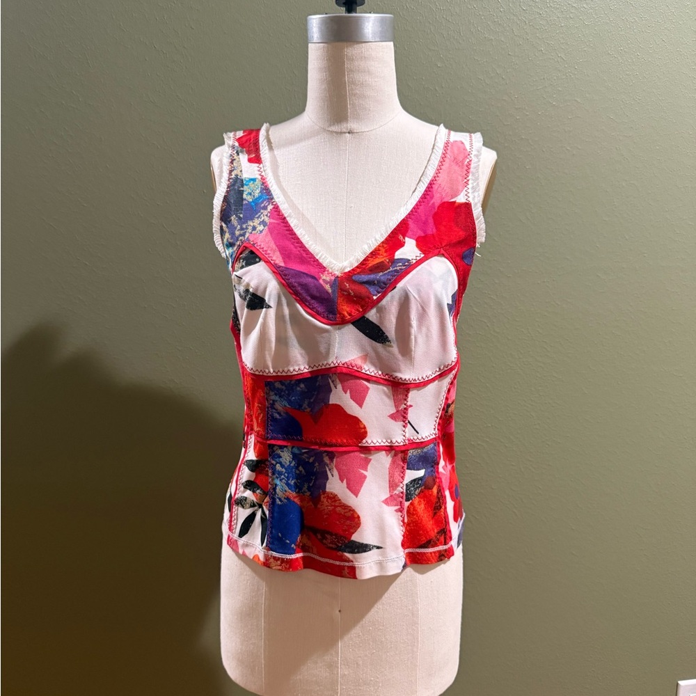 Vibrant Floral V-Neck Camisole